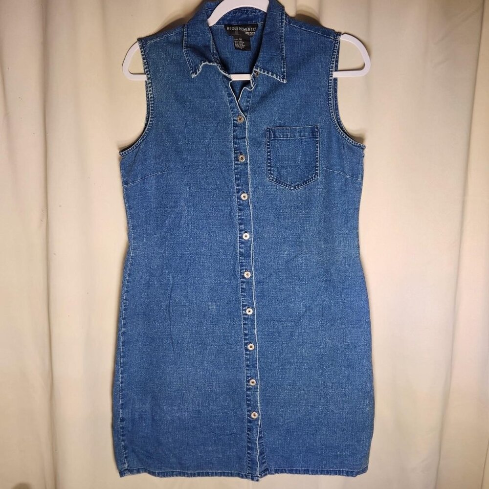 Requirements Denim Button Up Midi Dress